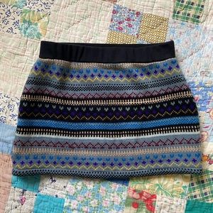 Knit mini skirt